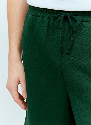 GG Jacquard jersey shorts in green .